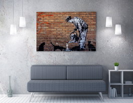 Wallity Lienzo Decorativo Banksy WY50 (50 x 70 cm)